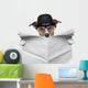 British dog reading Wall Decal