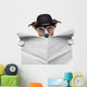 British dog reading Wall Decal