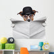 British dog reading Wall Decal
