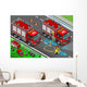 Isometric Firefighter Truck Front