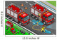 Isometric Firefighter Truck Front