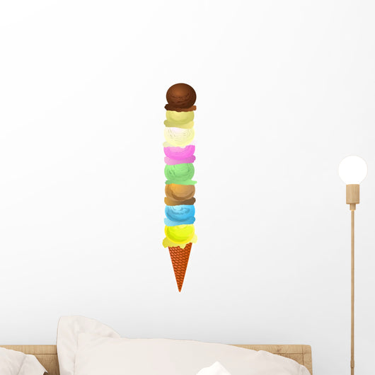 Eight Scoops of Ice Cream Wall Decal