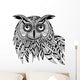 Owl bird head as halloween symbol for mascot or emblem design, s Wall Decal