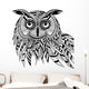 Owl bird head as halloween symbol for mascot or emblem design, s Wall Decal