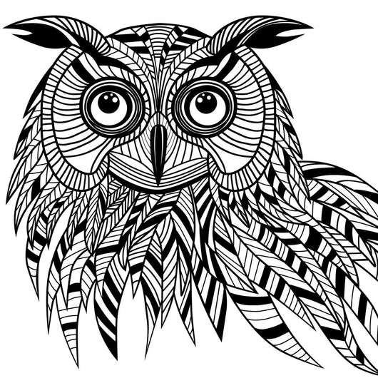 Owl bird head as halloween symbol for mascot or emblem design, s Wall Decal