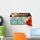 Parrot Holding Book outside Wall Decal