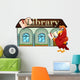 Parrot Holding Book outside Wall Decal
