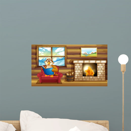 Owl Reading Book beside
