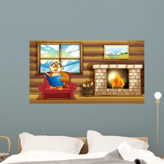 Owl Reading Book beside