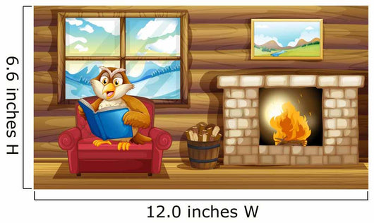 Owl Reading Book beside