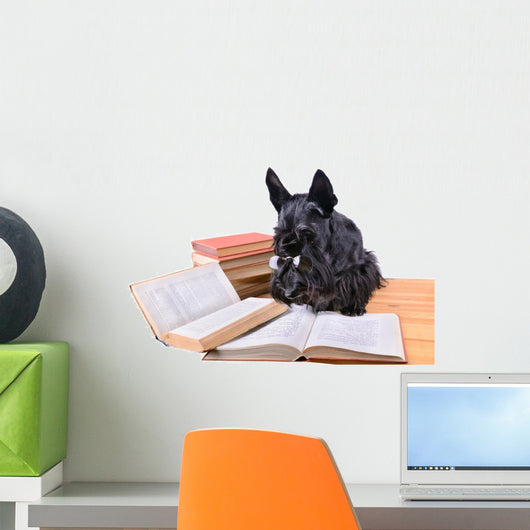 Reading Dog Wall Mural