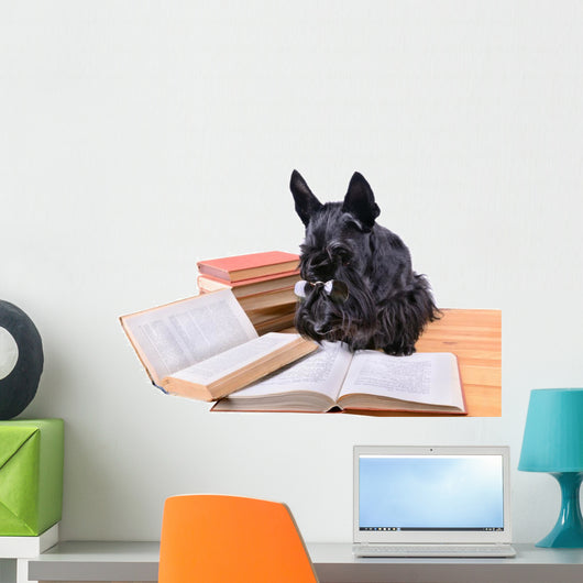 Reading Dog Wall Mural