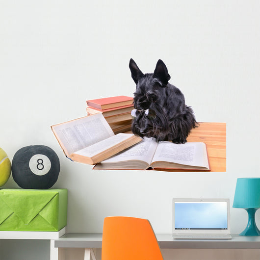 Reading Dog Wall Mural