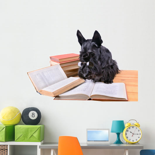 Reading Dog Wall Mural