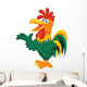 Cute rooster cartoon presenting Wall Decal