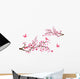 vector cherry blossom with birds Wall Decal