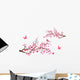 vector cherry blossom with birds Wall Decal