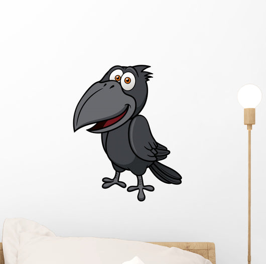 Vector Illustration Cartoon Crow Wall Decal
