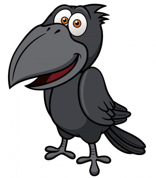 Vector illustration of Cartoon crow Wall Decal