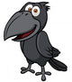 Vector illustration of Cartoon crow Wall Decal