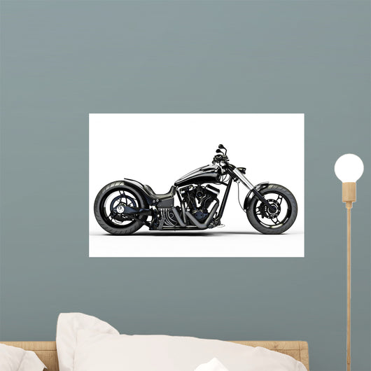 Custom Black Motorcycle Side