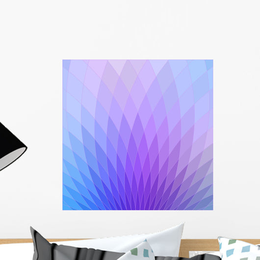 Purple Geometric Floral Wall Mural