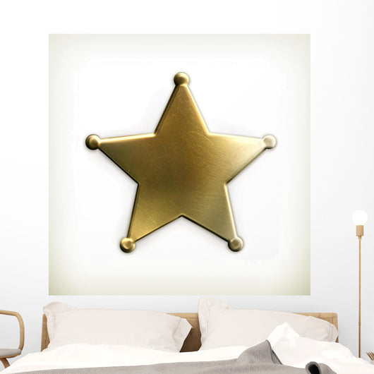 Sheriff star icon Wall Decal