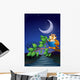 Owl Reading above Branch Wall Mural