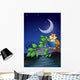 Owl Reading above Branch Wall Mural