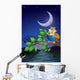 Owl Reading above Branch Wall Mural