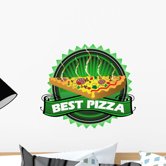 Best pizza badge Wall Decal