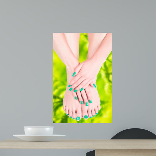 Beautiful Woman Hands and Wall Mural