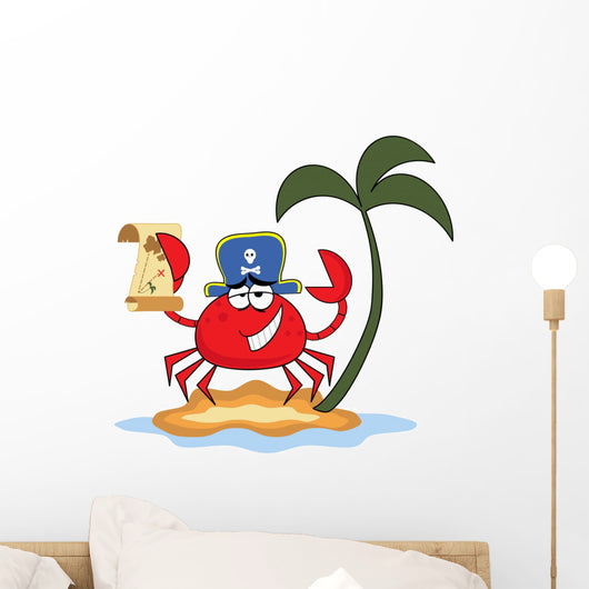 Crab Pirate Wall Decal