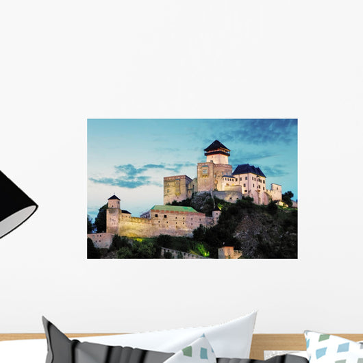 Slovakia Castle Night Trencin