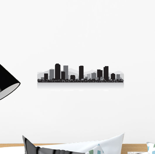 Denver City Skyline Silhouette