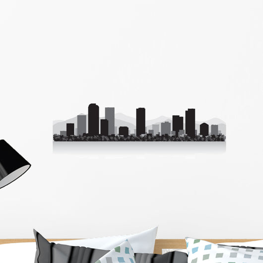 Denver City Skyline Silhouette