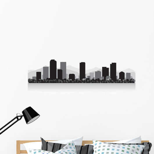 Denver City Skyline Silhouette