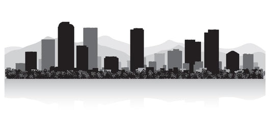 Denver City Skyline Silhouette