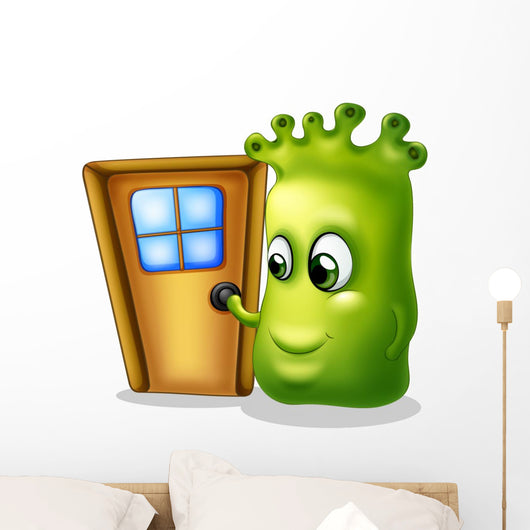A monster knocking at the door Wall Decal