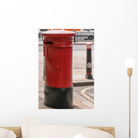 Red and Black Post Wall Mural