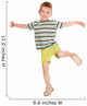 little boy in striped T-shirt dancing. Wall Decal