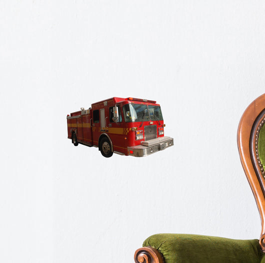 Fire Engine White Wall Decal