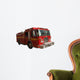 Fire Engine Isolated on White Wall Decal