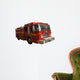 Fire Engine Isolated on White Wall Decal