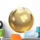 Golden disco ball on white isolated with clipping path Wall Decal