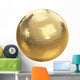 Golden disco ball on white isolated with clipping path Wall Decal