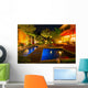 Privater Garten Bei Nacht - Sommerversion Wall Mural