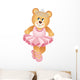Ballerina Teddy Bear Wall Decal