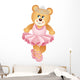 Ballerina Teddy Bear Wall Decal