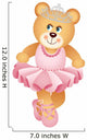 Ballerina Teddy Bear Wall Decal
